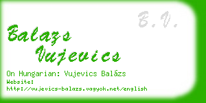 balazs vujevics business card